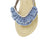 Rockaway Stripe - Rhinestone & Ruffle Mid Wedge Women's Flip Flops