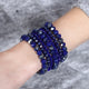 Seven Lines Glass Beads Stretch Bracelet