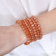 Seven Lines Glass Beads Stretch Bracelet