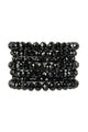 Seven Lines Glass Beads Stretch Bracelet