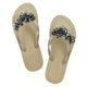 Manhattan Black - Rhinestone Flat Women's Flip Flops Sandal