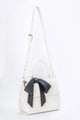 Cottontail - White+Black Vegan Leather Bag