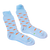 Trout Socks - Orange on Light Blue - Men's Mid Calf