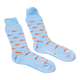 Trout Socks - Orange on Light Blue - Men's Mid Calf