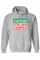 Unisex Funny Caution Italian Temper Pullover HOODIE