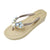 Blue York- Rhinestone Mid Wedge Women's Flip Flops