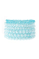 Seven Lines Glass Beads Stretch Bracelet