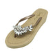 Manhattan Crystal - Rhinestone Mid Wedge Women's Flip Flops