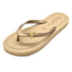 Gold Palm Tree - Studs Flat Women's Flip Flops Sandals