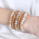 Seven Lines Glass Beads Stretch Bracelet