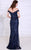 Navy Blue Sequin Gown