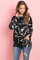 Kangaroo Pocket Tie Dye Long Sleeve Top