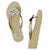 Crystal Heart - Rhinestone Women's Mid Wedge Flip Flops