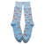 Trout Socks - Orange on Light Blue - Men's Mid Calf