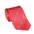 Anchor Necktie - Light Blue on Coral, Printed Silk