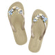 Blue York - Rhinestone Flat Women's Flip Flops Sandal