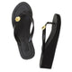 Gold Shell - Mid Wedge Women's Flip Flops