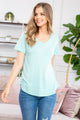 Triblend V-Neck Band Top