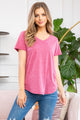 Triblend V-Neck Band Top