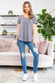 Triblend V-Neck Band Top