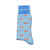 Trout Socks - Orange on Light Blue - Men's Mid Calf