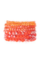 Seven Lines Glass Beads Stretch Bracelet