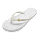 Gold Palm Tree - Studs Flat Women's Flip Flops Sandals