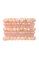 Seven Lines Glass Beads Stretch Bracelet