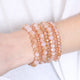 Seven Lines Glass Beads Stretch Bracelet