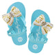 Pearl and Gold Bow - Baby & Kids Flip Flop Sandal