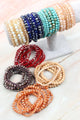 Seven Lines Glass Beads Stretch Bracelet