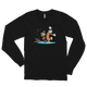 Calvin and Hobbes Dancing With Record Player Long Sleeve Shirt