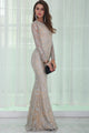 Silver Glitter Evening Dress