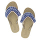 Rockaway Stripe Ruffle - Embellished Flat Women's Flip Flops Sandal