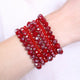 Seven Lines Glass Beads Stretch Bracelet