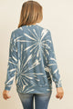 Kangaroo Pocket Tie Dye Long Sleeve Top