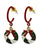 Christmas Wreath - Dangle Hoop Earrings