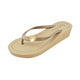 Gold Shell - Mid Wedge Women's Flip Flops