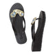 Blue York- Rhinestone Mid Wedge Women's Flip Flops