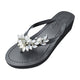 Manhattan Crystal - Rhinestone Mid Wedge Women's Flip Flops