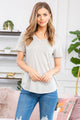 Triblend V-Neck Band Top