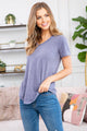 Triblend V-Neck Band Top