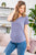 Triblend V-Neck Band Top