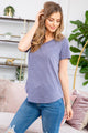 Triblend V-Neck Band Top