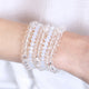 Seven Lines Glass Beads Stretch Bracelet