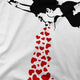 Banksy Lovesick Girl Throwing Up Hearts Artwork T-Shirt