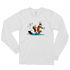 Calvin and Hobbes Dancing With Record Player Long Sleeve Shirt