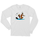 Calvin and Hobbes Dancing With Record Player Long Sleeve Shirt